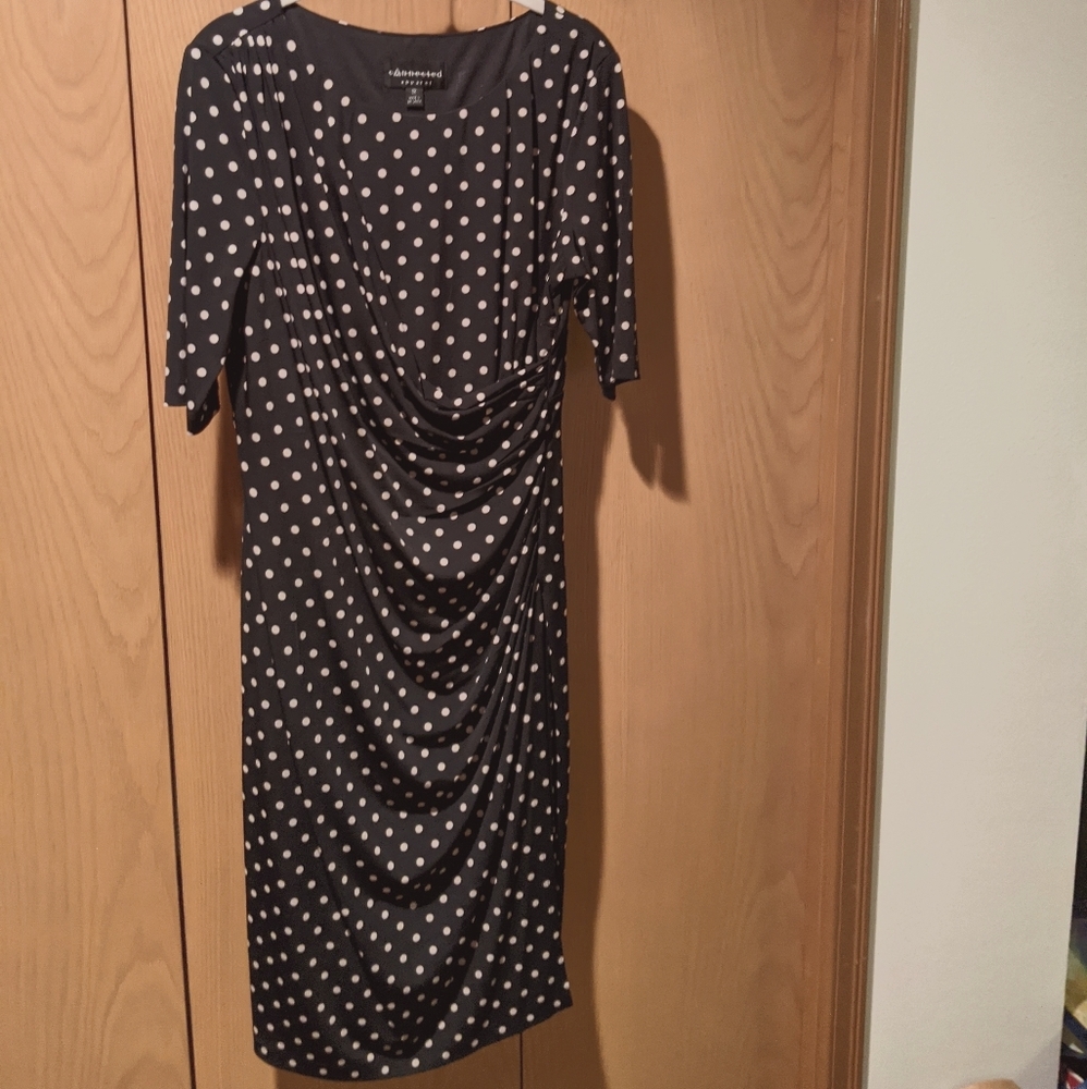 Black Polkadot Dress Size 12